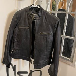 Leather coat